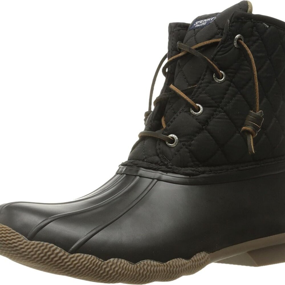 Women's Saltwater Boots - Black, Size 7, Leather, Waterproof, Ankle
